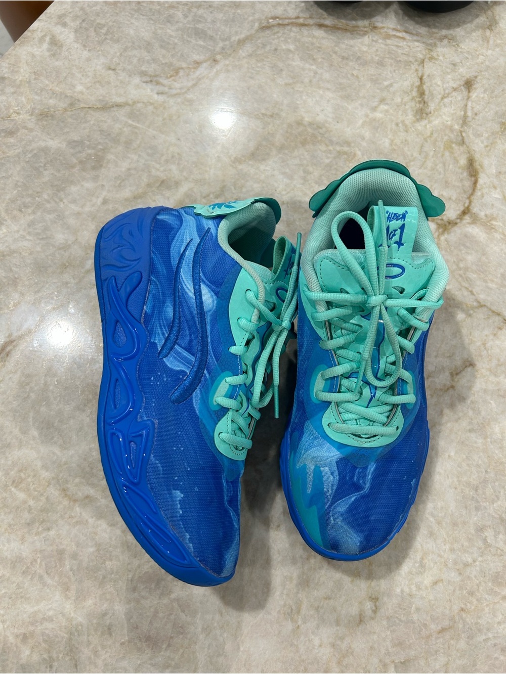 Kids Blue & Teal basketball Sneakers for Everyday Play